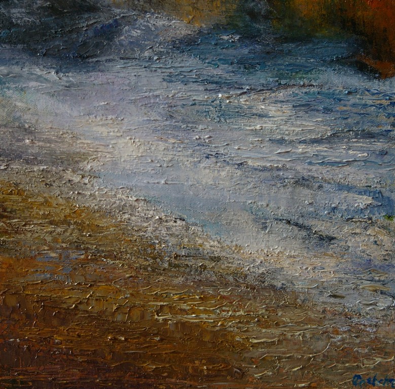 Torrent 1 - Huile sur toile - 30cmX30cm- Catherine R.Charlemagne
