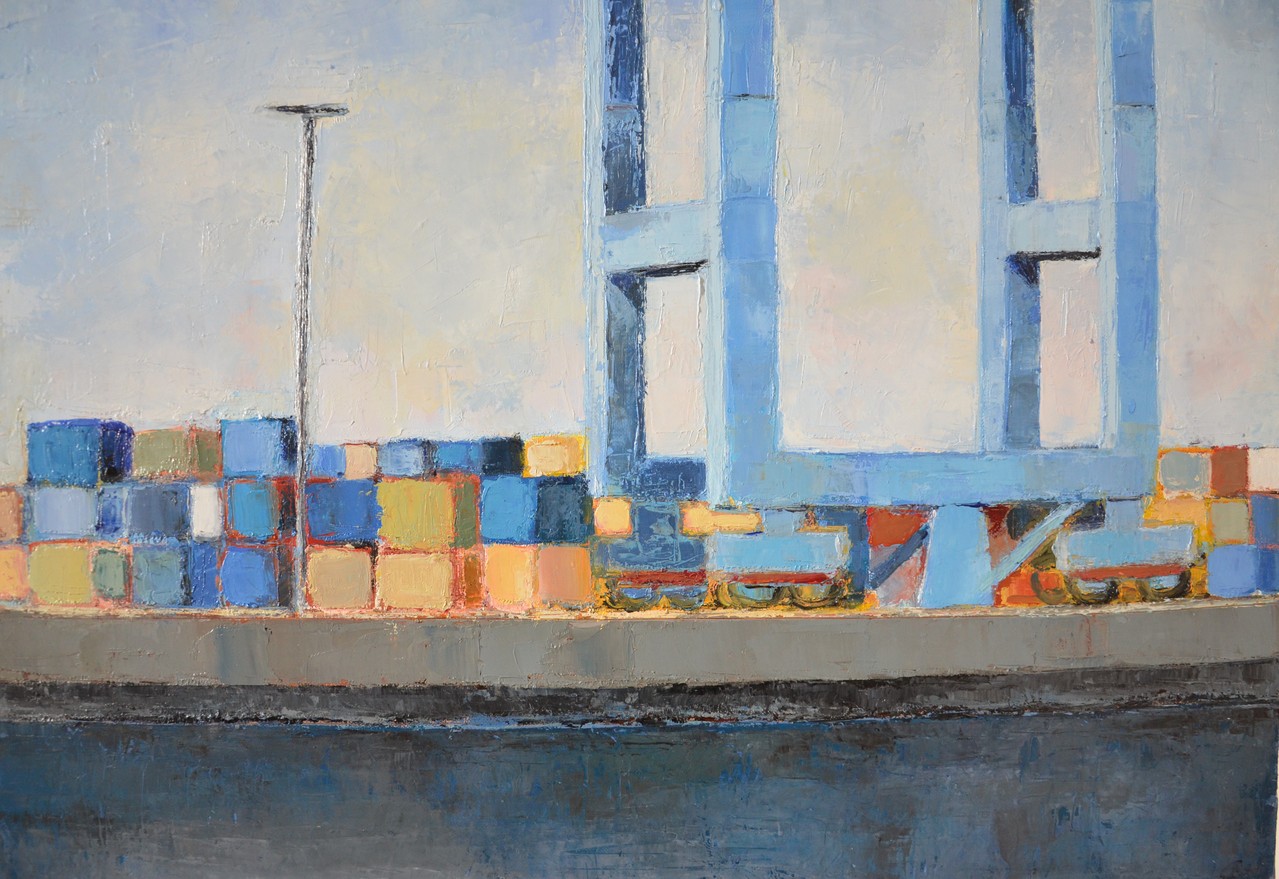 dock 4_huile sur toile 2013_46X65cm-Catherine R.Charlemagne