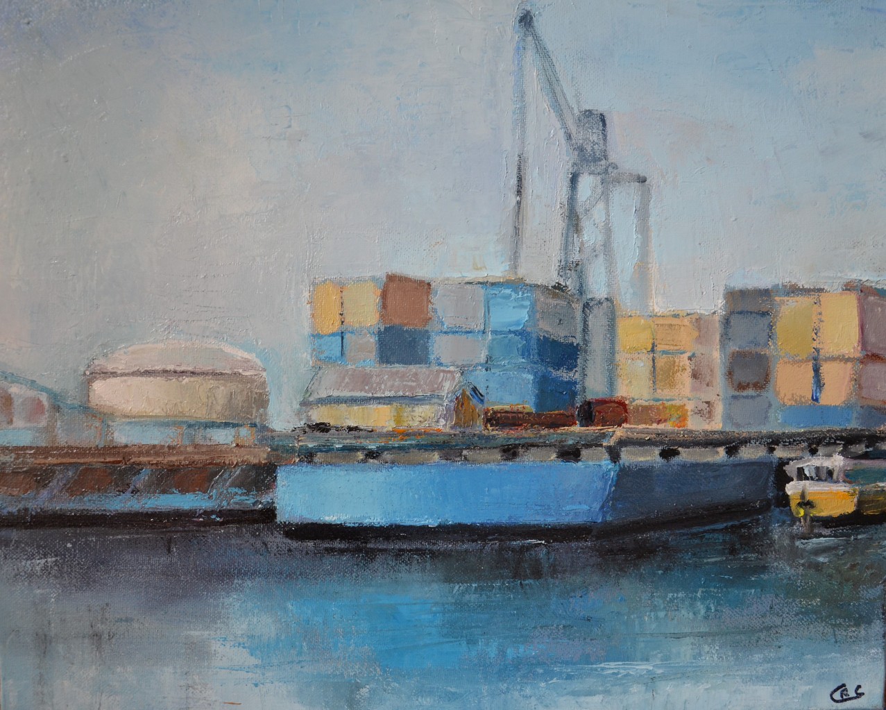 dock 2_huile sur toile 2013_ 41X33cm-Catherine R.Charlemagne