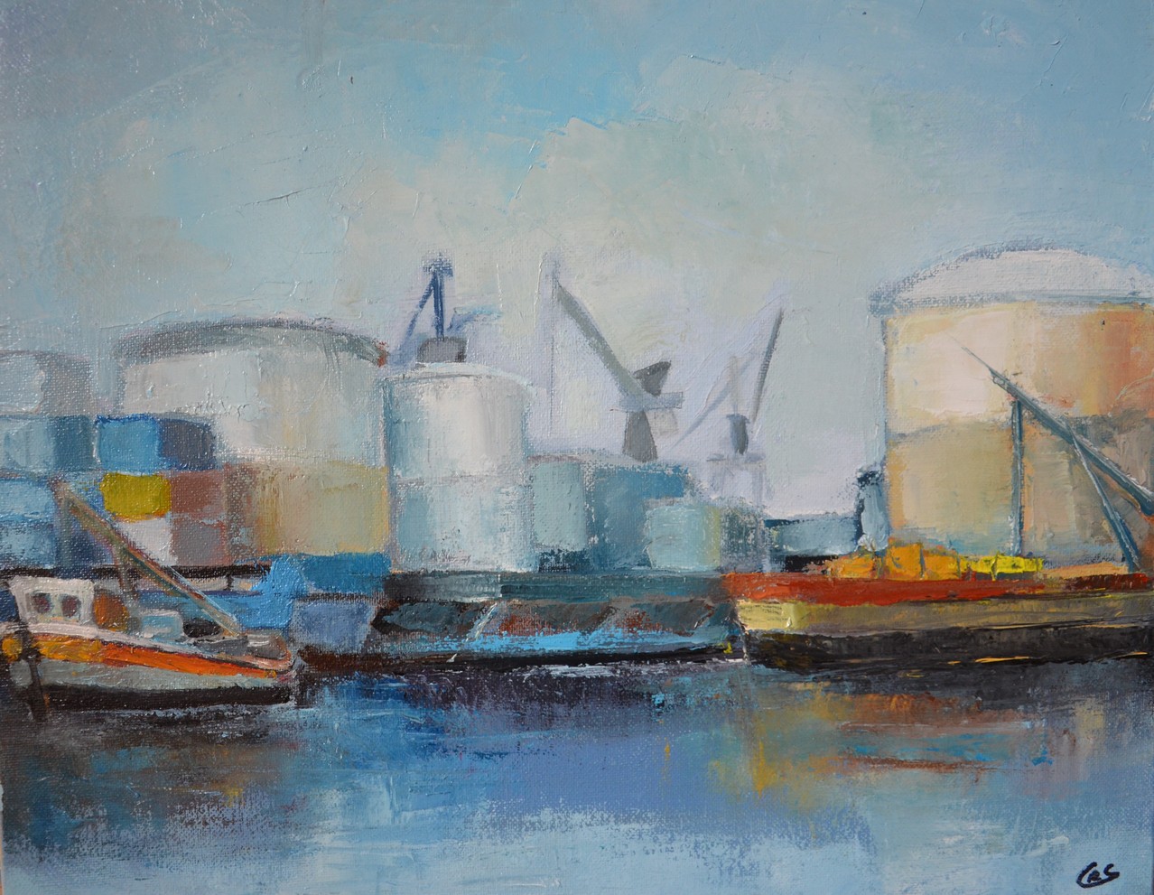 dock1_huile sur toile 2013_41X33cm- Catherine R.Charlemagne
