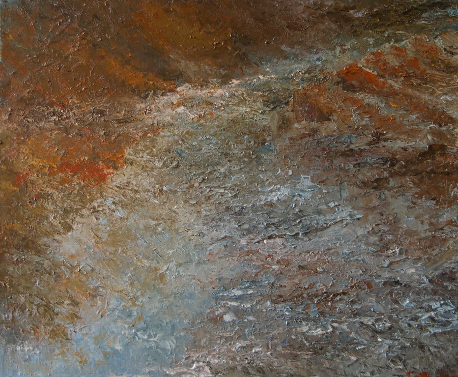 Torrent 2 - Huile sur toile - 55cmX45cm - Catherine R.Charlemagne