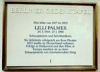 Gedenktafel Lilli Palmer, Foto: Ute Nietsch 2002