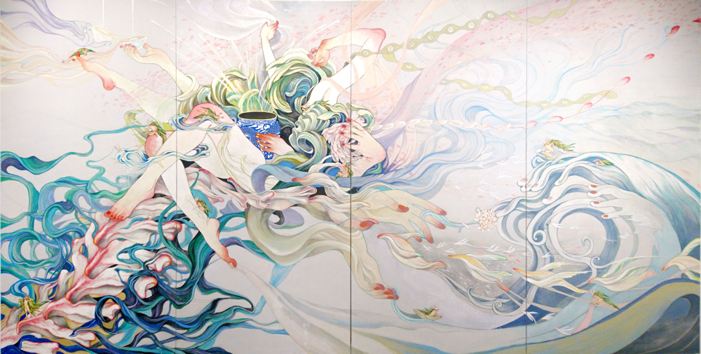パンドラの壺　2.3M×6M mineral pigments on paper 