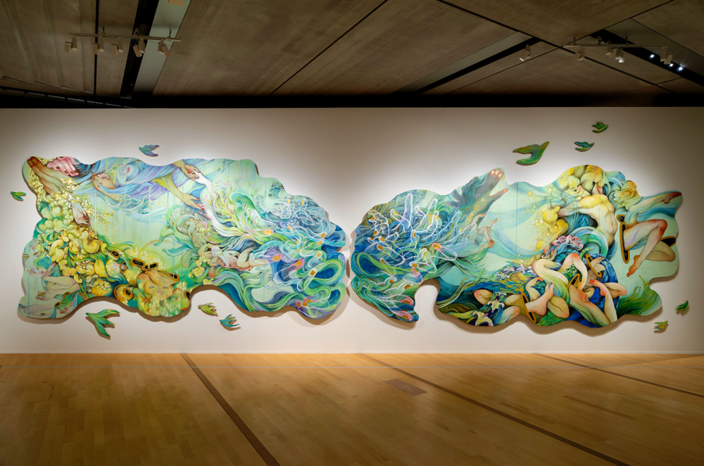 エルピスの花冠  10m x 3.6m  mineral pigments on paper, Pola Museum of Art