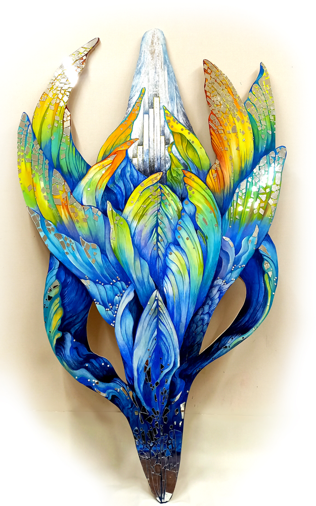 Re:Reflection  162cm×120cm  acrylic and mirror on wood