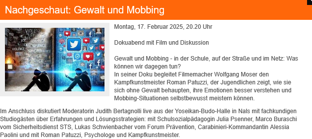 Die Doku der RAI Südtirol: Über Budo Education in den Schulen Südtirols