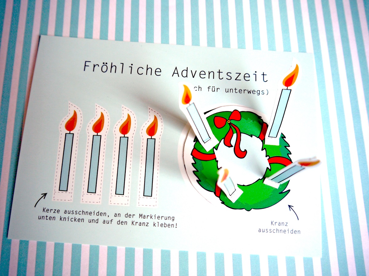 Karte Adventskranz - Herzensladen