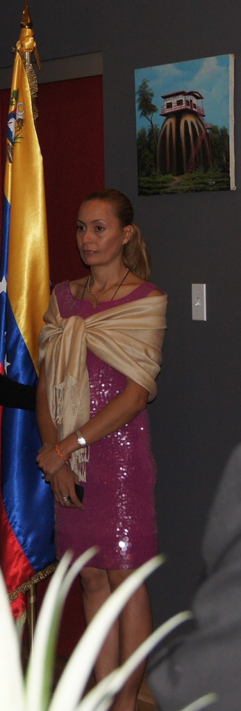 Mirtha Yepez OrinoquiArt Founder at the Opening  Vernissage " Land Of Magic..." Montreal. Canada