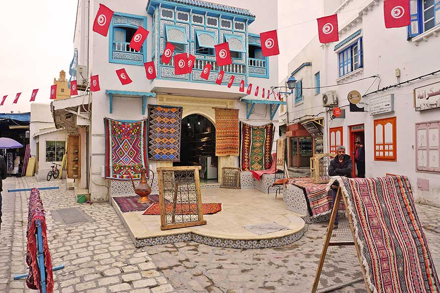 Kairouan Tepich Geschäft in Tunesien