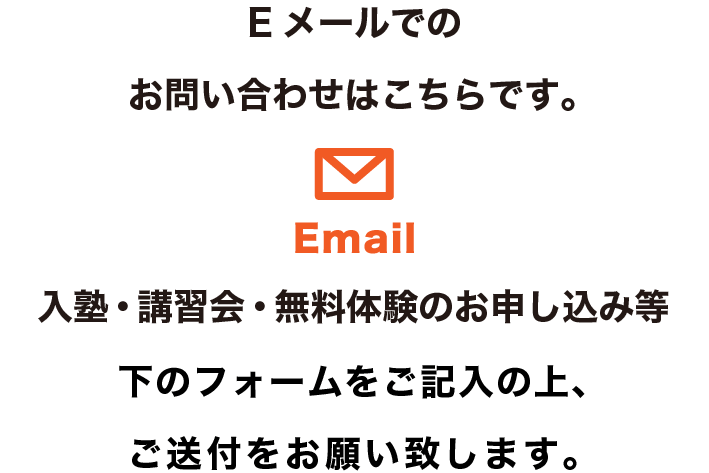 Eメールでの個別指導ひすいへの問い合わせ