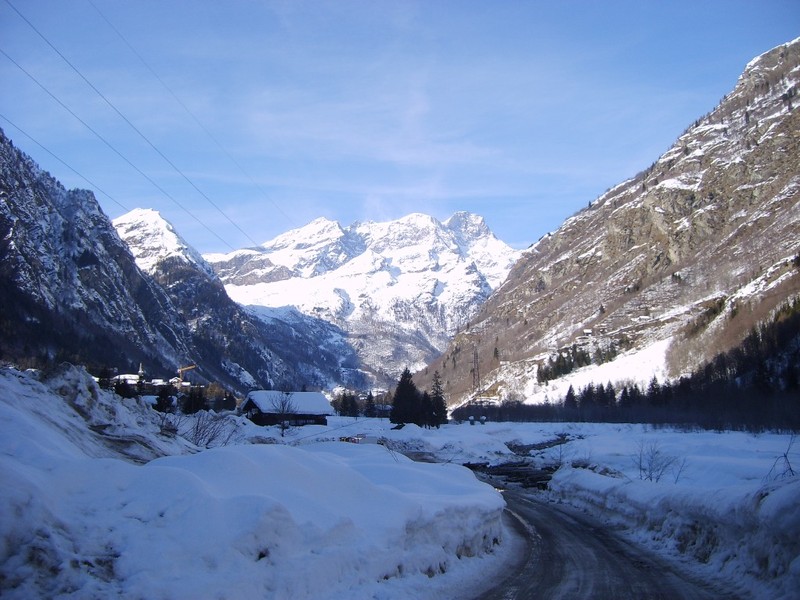 IL MONTE ROSA VISTO DAL PARAVALANGHE DI RIVA VALDOBBIA - 21.02.2009