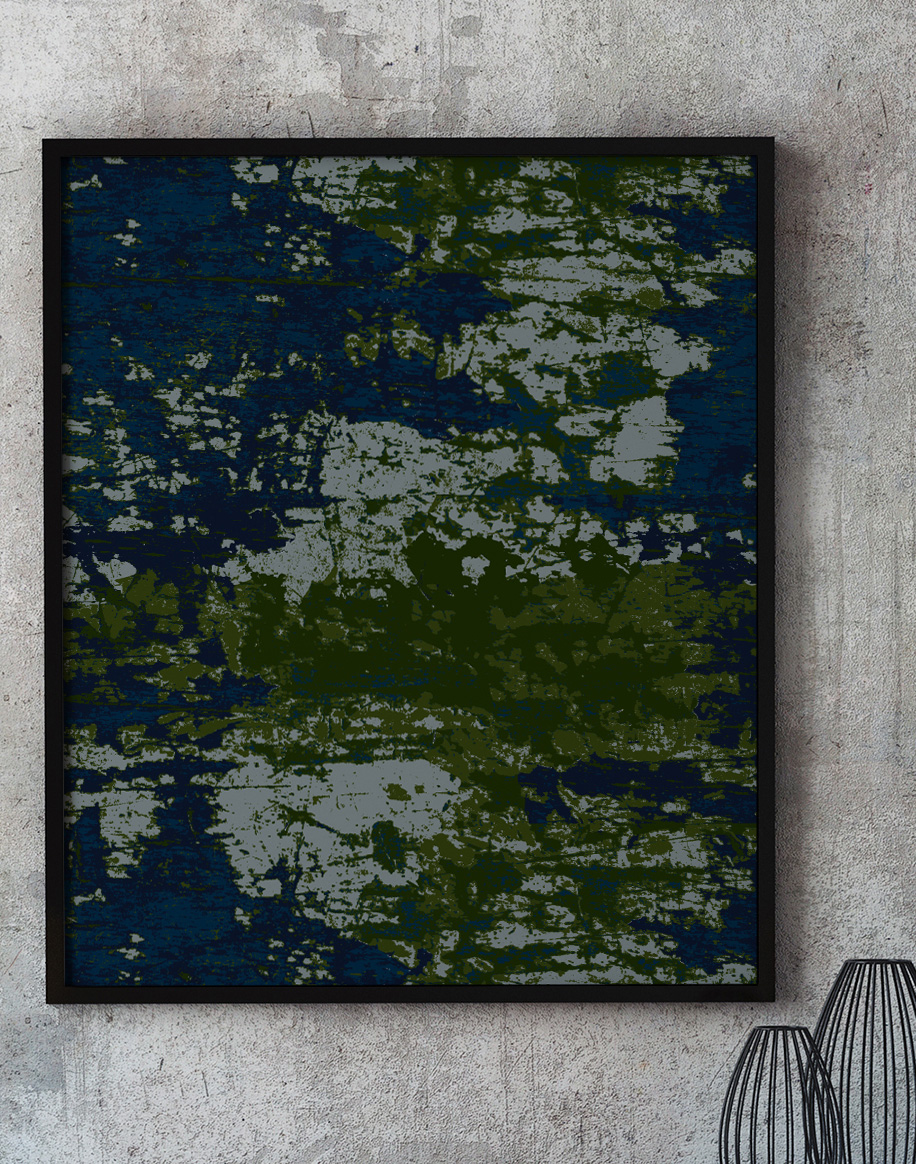 picture on a wall with structure print