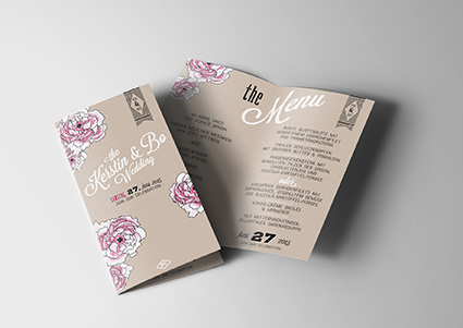 Wedding menu