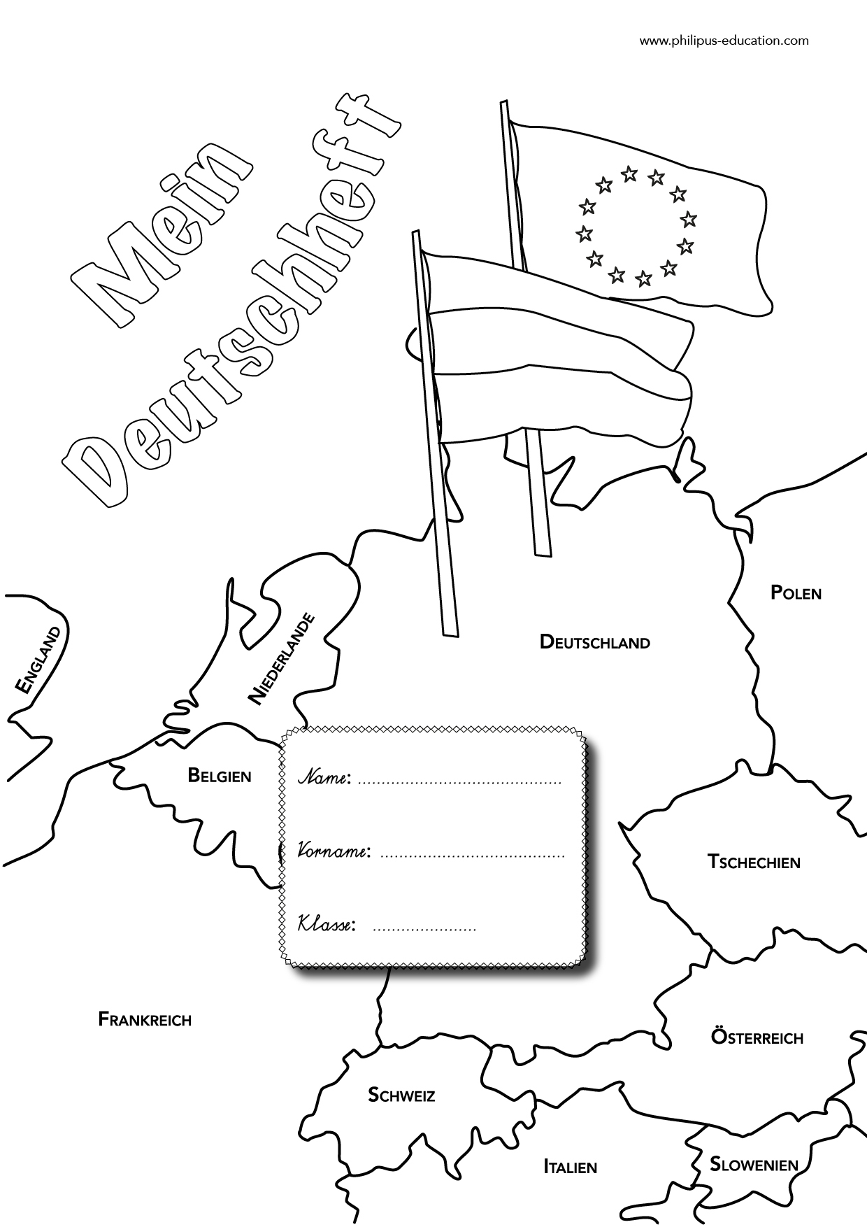 Page De Garde Cahier Allemand Cycle 3 Beginn des Schuljahres - www.philipus-education.com