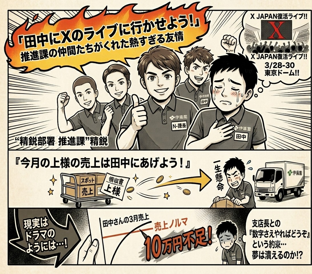 「田中をXのライブに行かせよう！」推進課の仲間たちがくれた熱すぎる友情