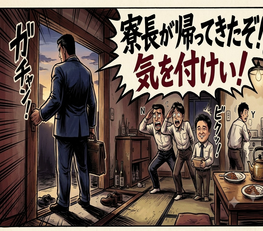 「寮長が帰ってきたぞ！気を付けい！」嵐の独身寮生活スタート