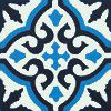 SOUTHERN TILES Zementfliese, Provencal schwarz-blau, 20x20 cm