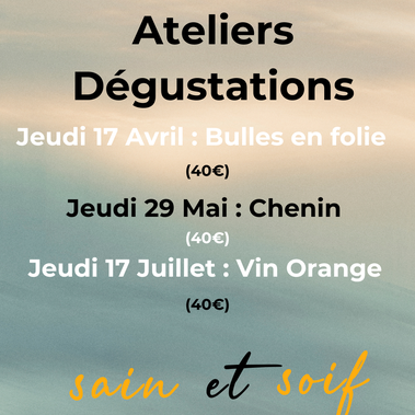 Jeudi 17 avril - Apéro dégustation