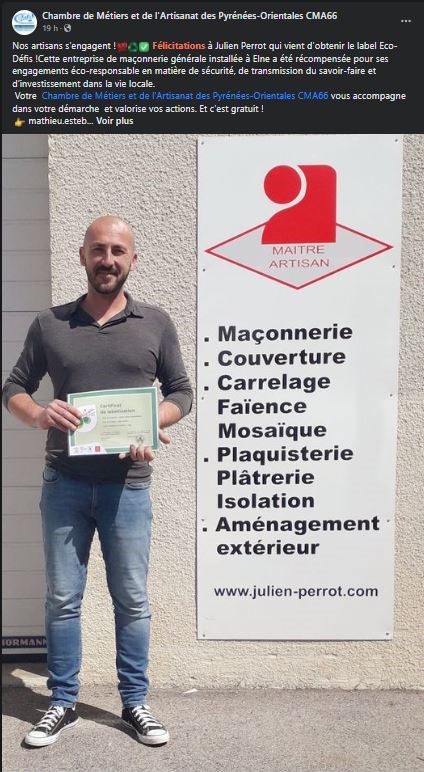 PERROT Julien, maître Artisan