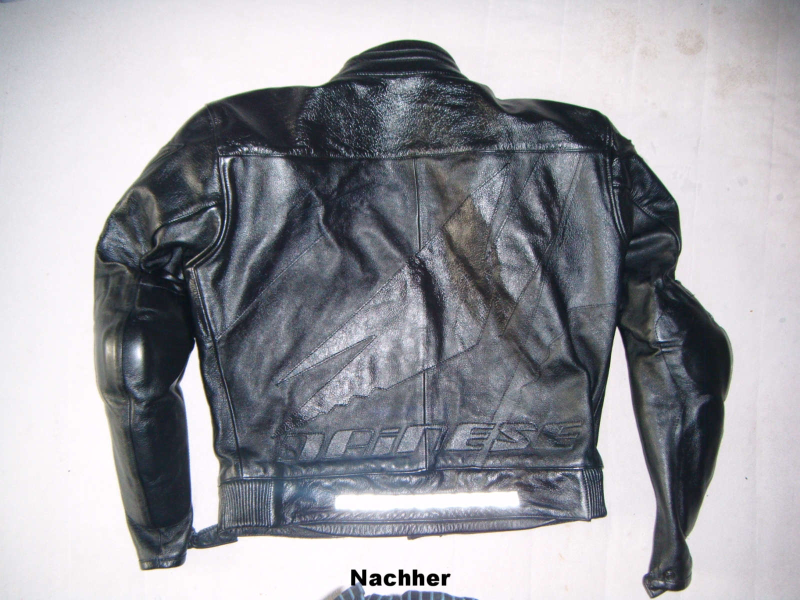 Motorrad Jacke Nachher - Lederumfärbung Motorrad Jacke