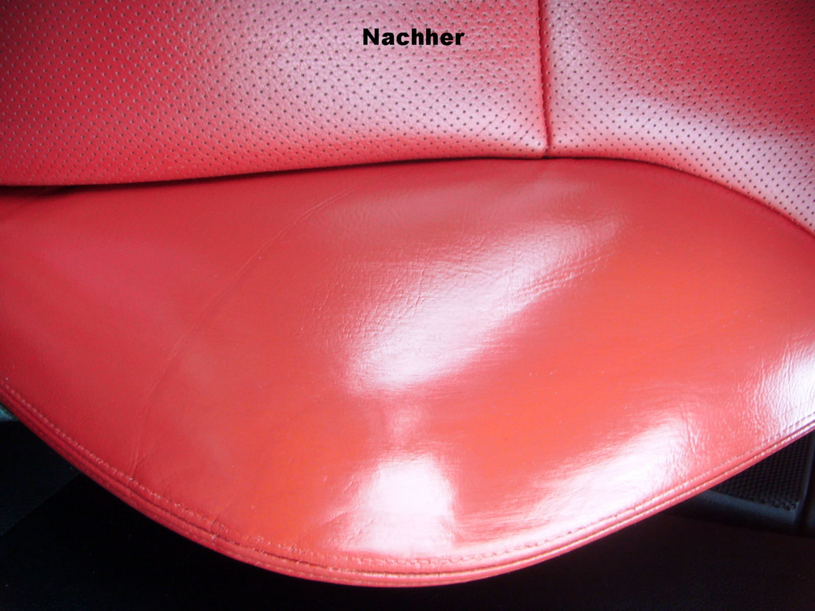 Ledersitz Nachher - Lederpflege Autositz