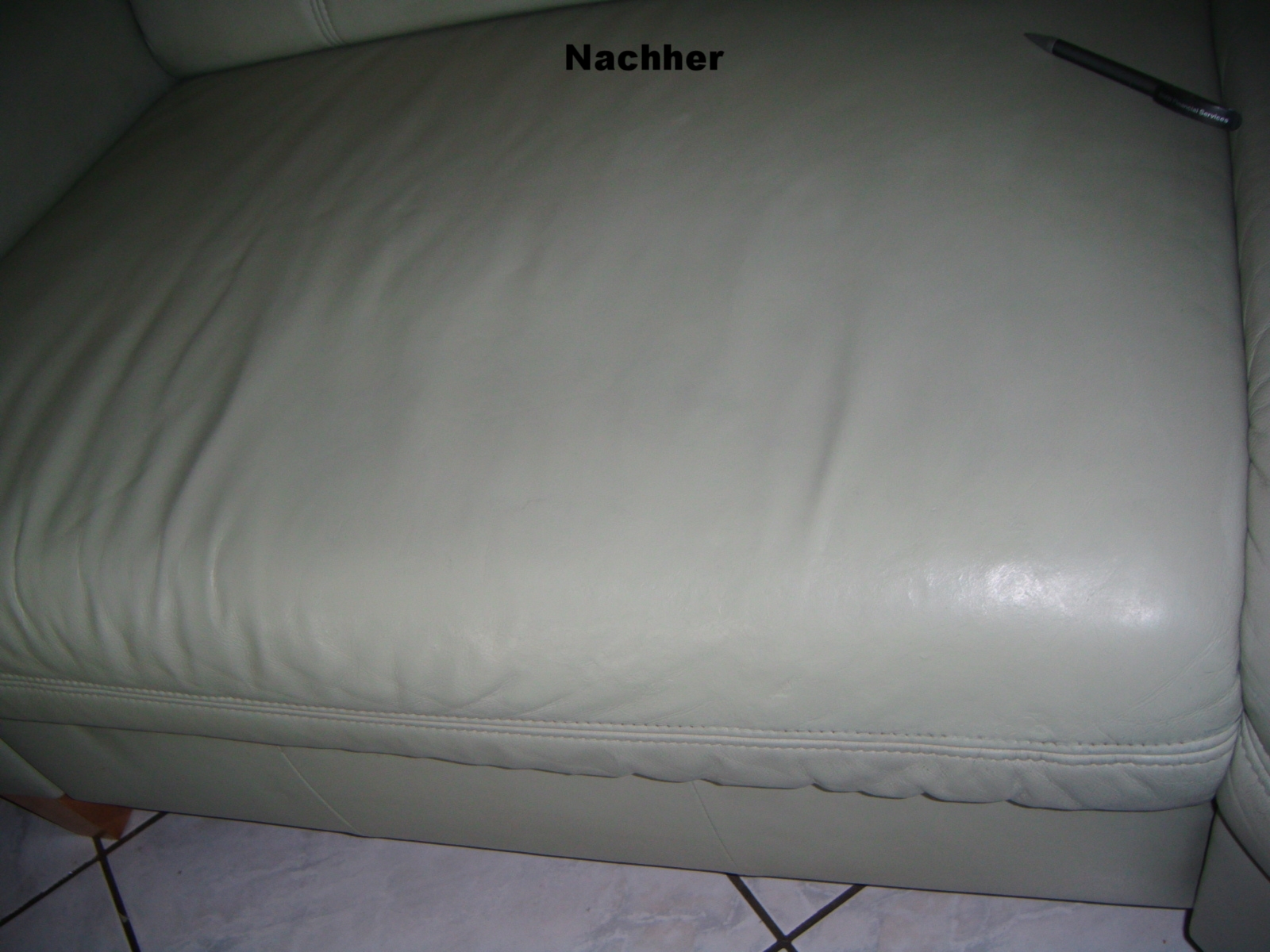 Leder Sofa Nachher Lederloch Reparatur 