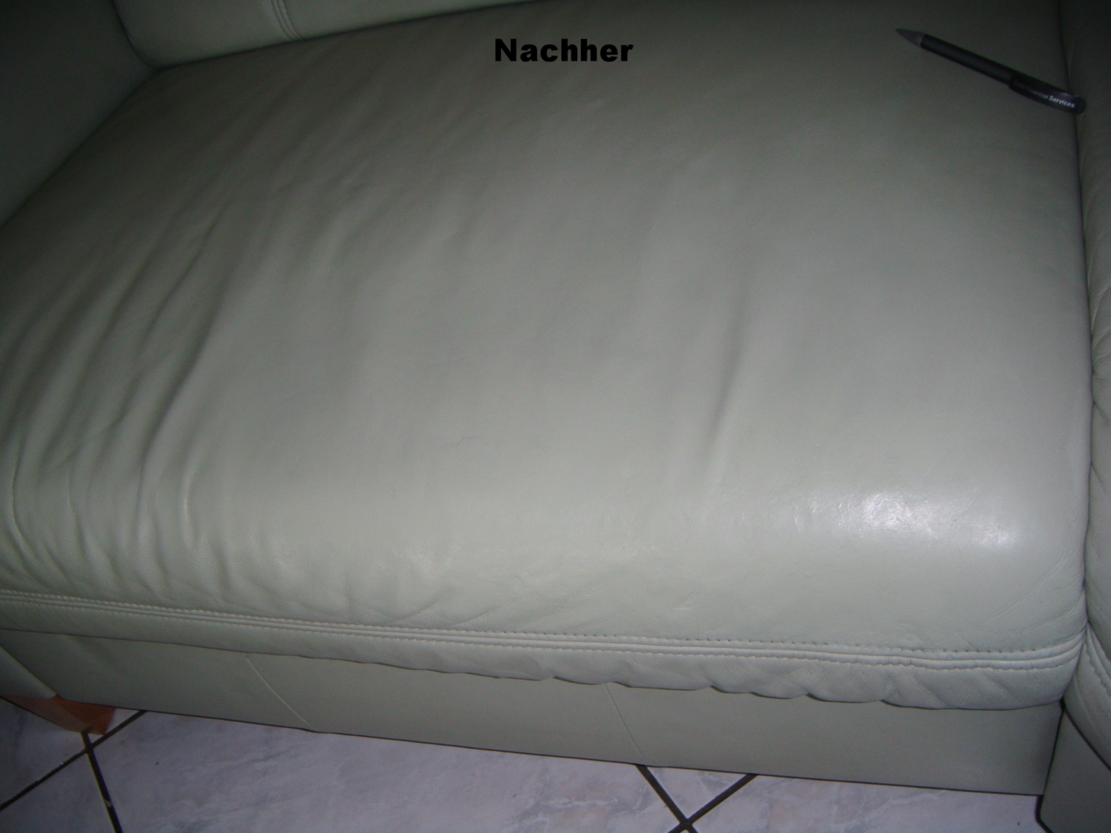 Leder Sofa Nachher Lederloch Reparatur 