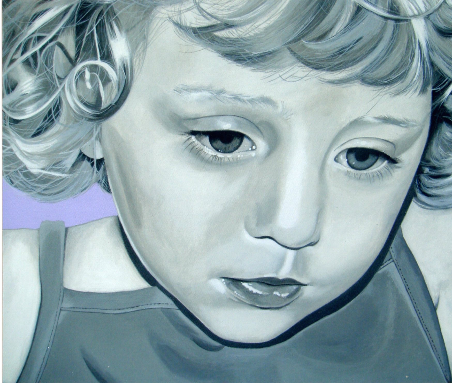 ritratto 1, acrilico, 2008, 70x50