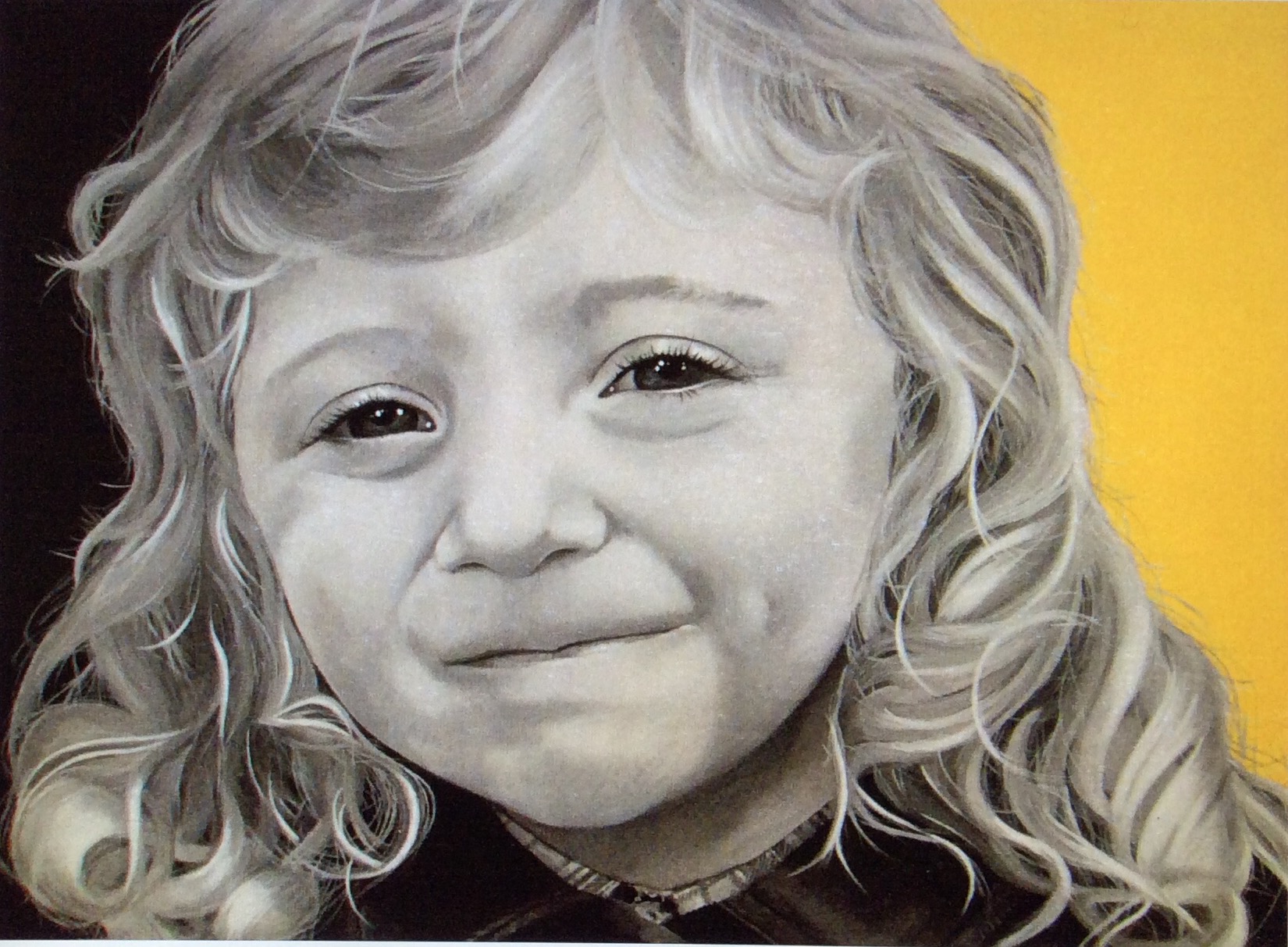 ritratto 2, acrilico, 2008, 70x50
