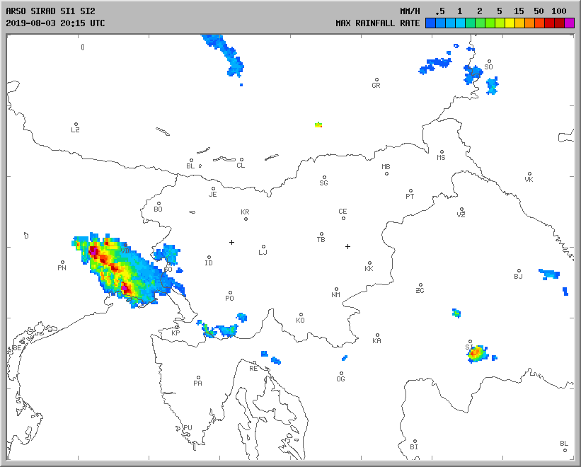 Immagine radar. 