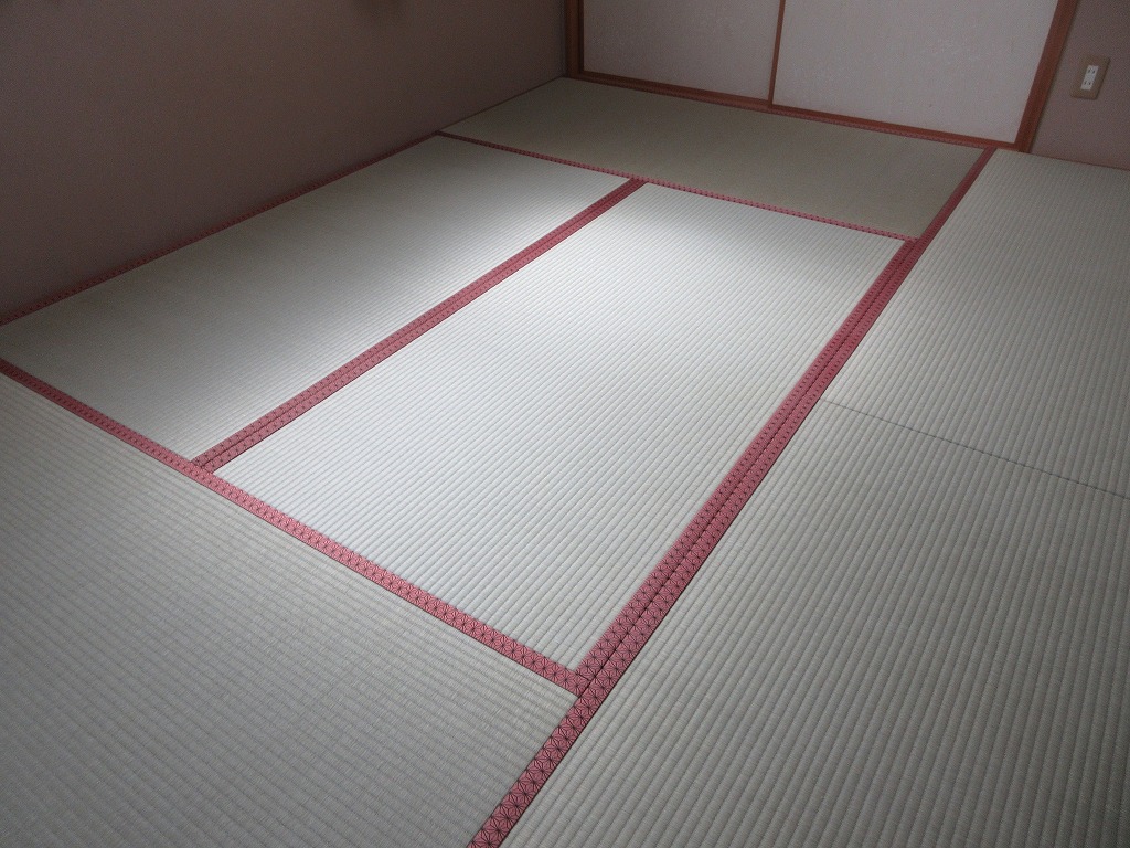 日野市N様　鬼滅の刃　禰豆子の衣装モチーフ麻の葉模様畳縁施工写真ご紹介