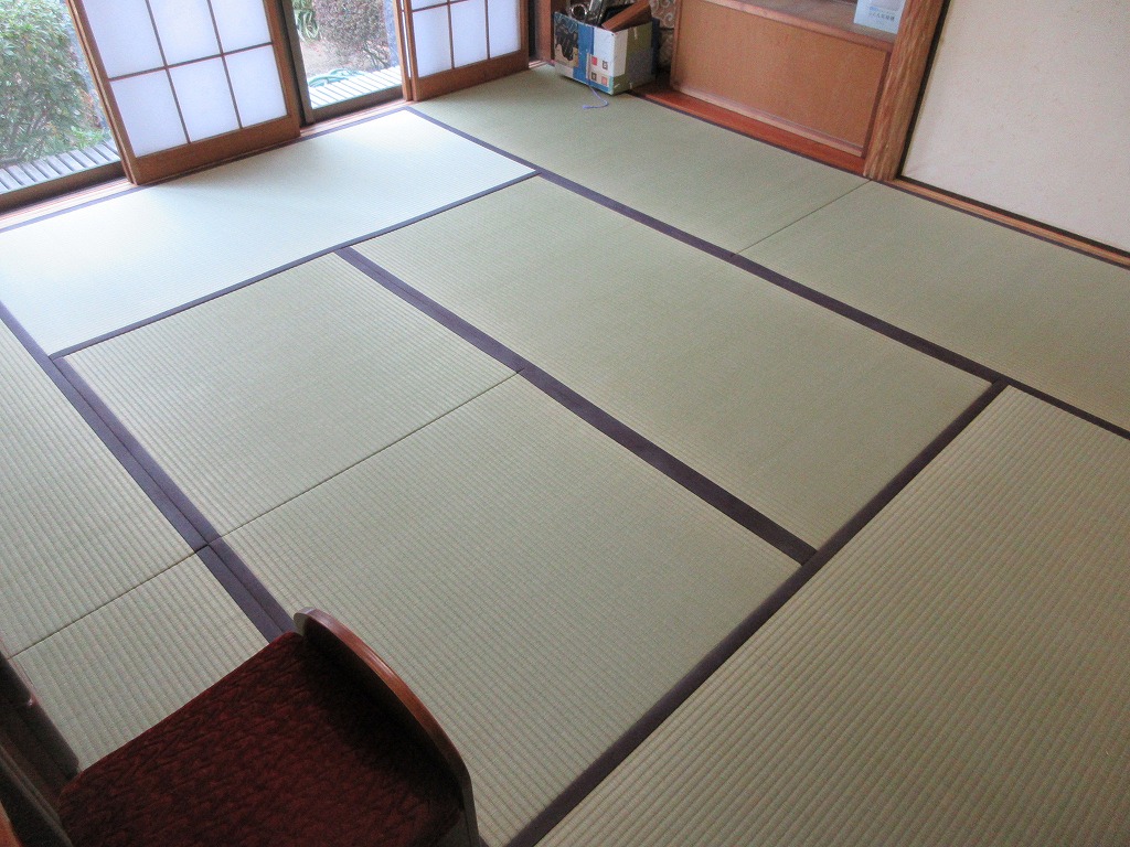 多摩市H様　畳表替え国産は熊本県産の上級品で2部屋施工写真ご紹介