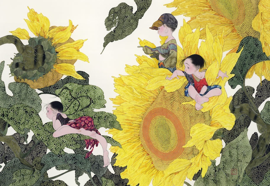 中島潔画伯作品「花かずら」 中島潔 花かずら | 絵画など美術品の販売