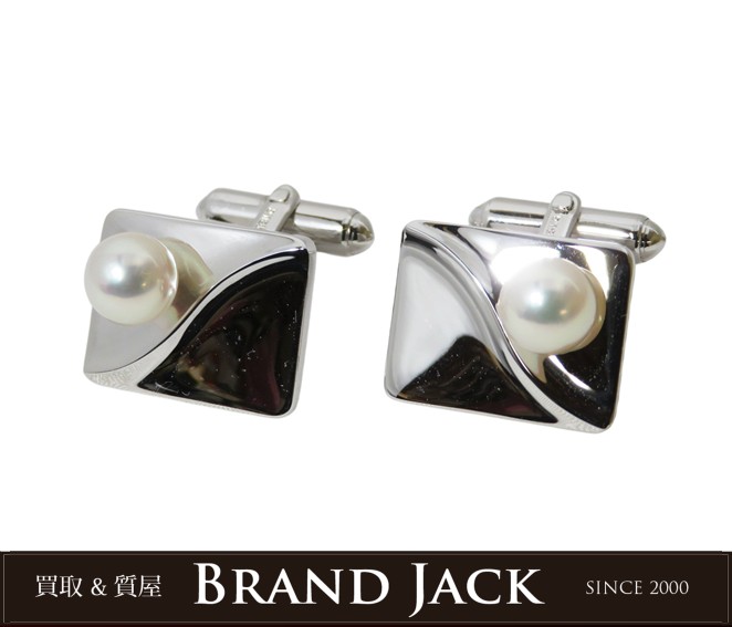 仙台｜TASAKI タサキ パールカフス K18WG ホワイトゴールド｜買取実績