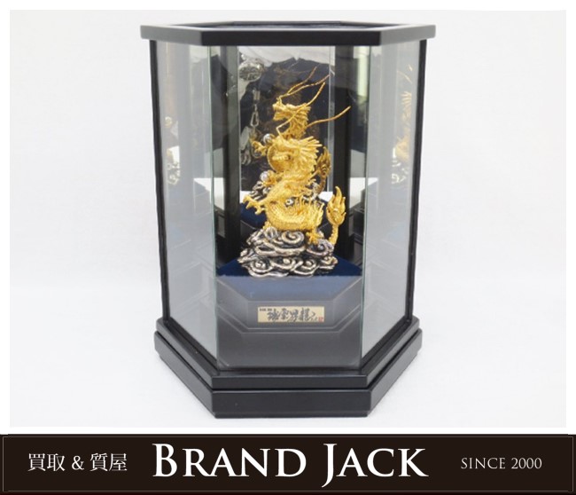純金 置物 瑞雲昇龍 純プラチナ宝珠付 大淵光則 K24 Pt 銀を高額買取｜仙台