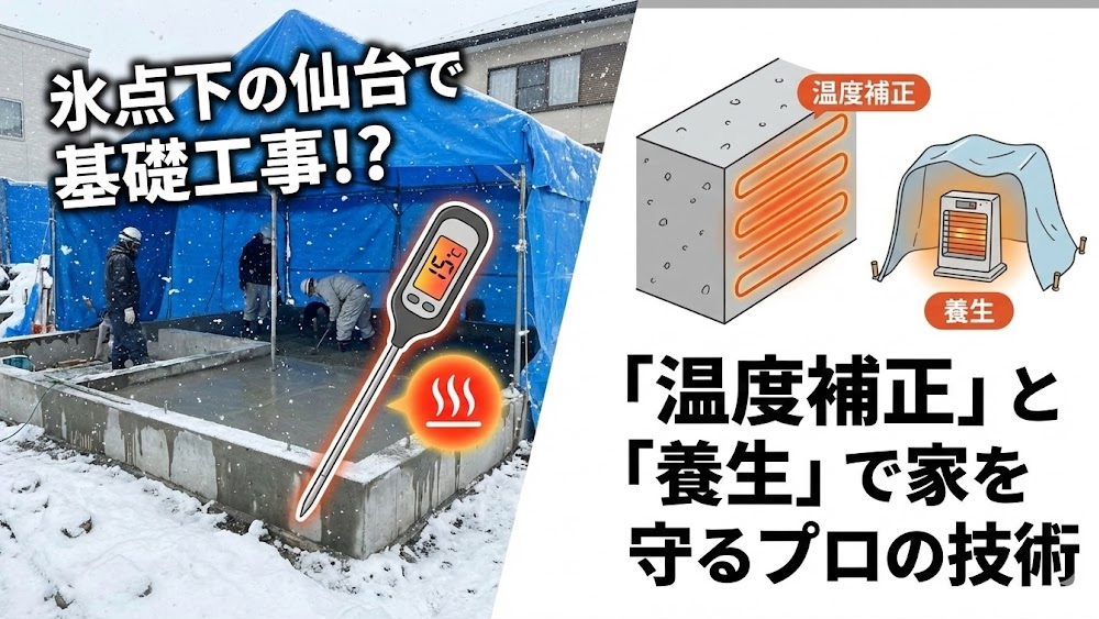 仙台で冬の基礎工事は大丈夫？失敗しない温度補正・養生の見方