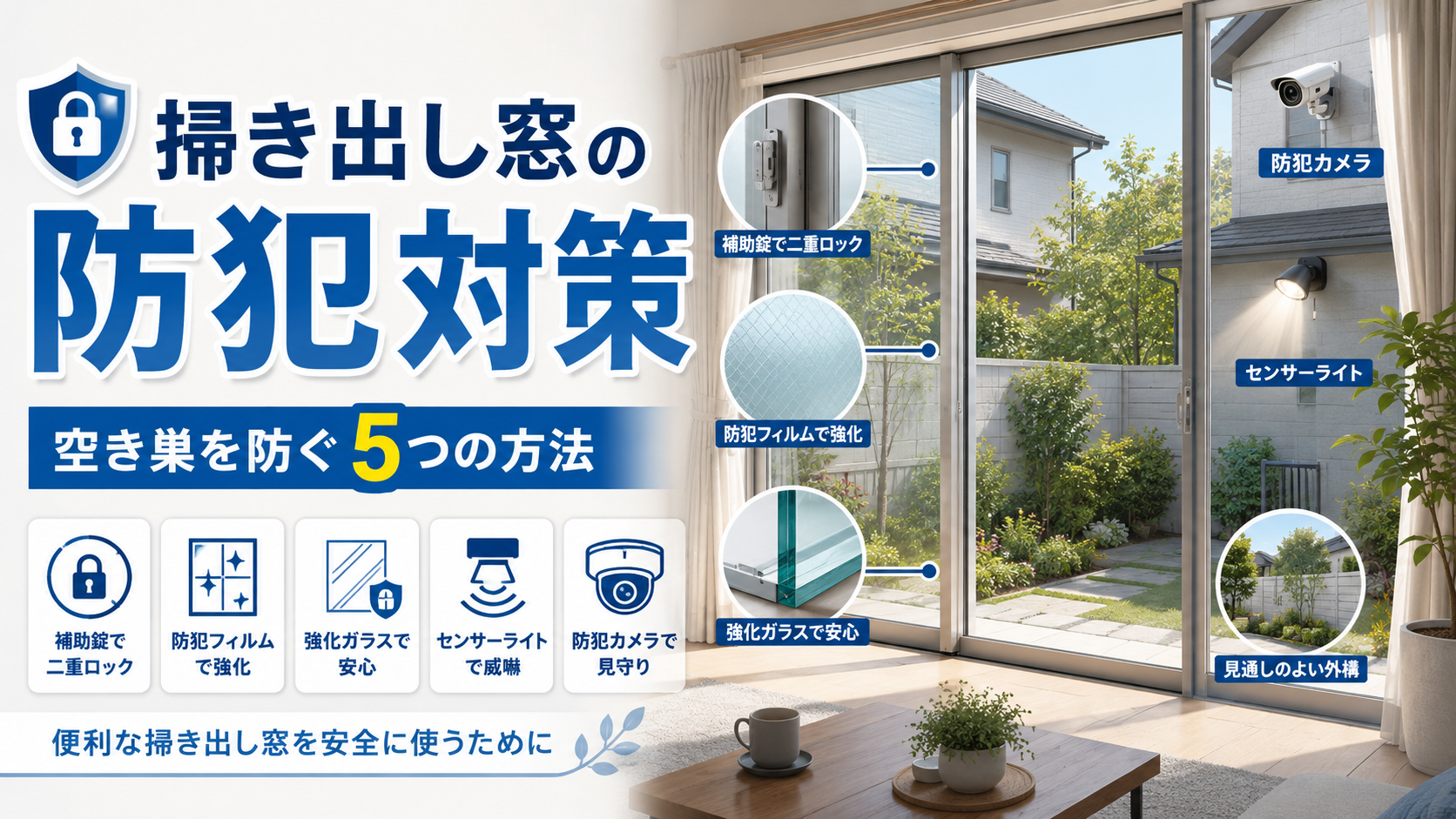 掃き出し窓の防犯対策｜仙台の戸建てで空き巣を防ぐ5つの方法