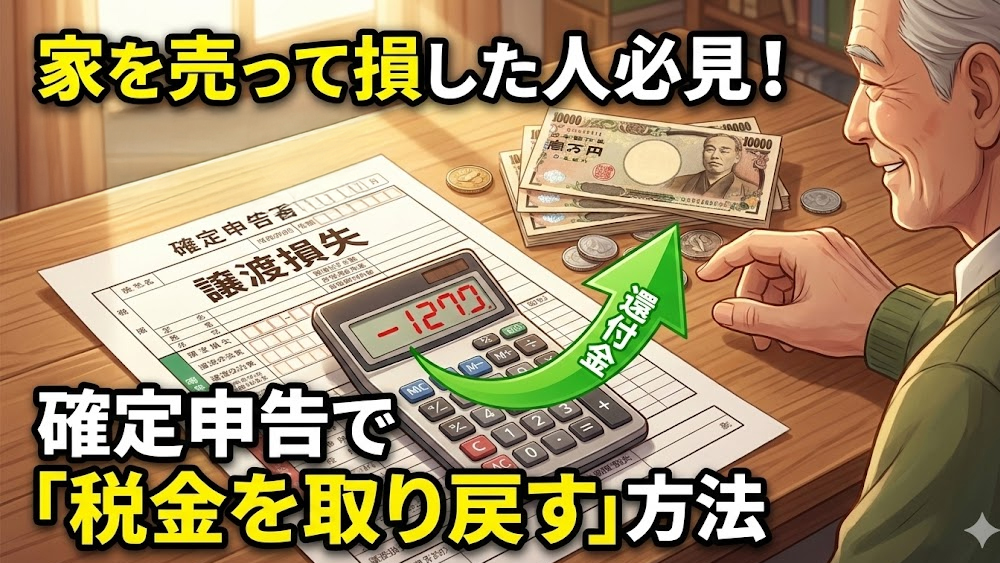 家を売って損をした人必見。確定申告で税金を取り戻す「損益通算」の仕組み