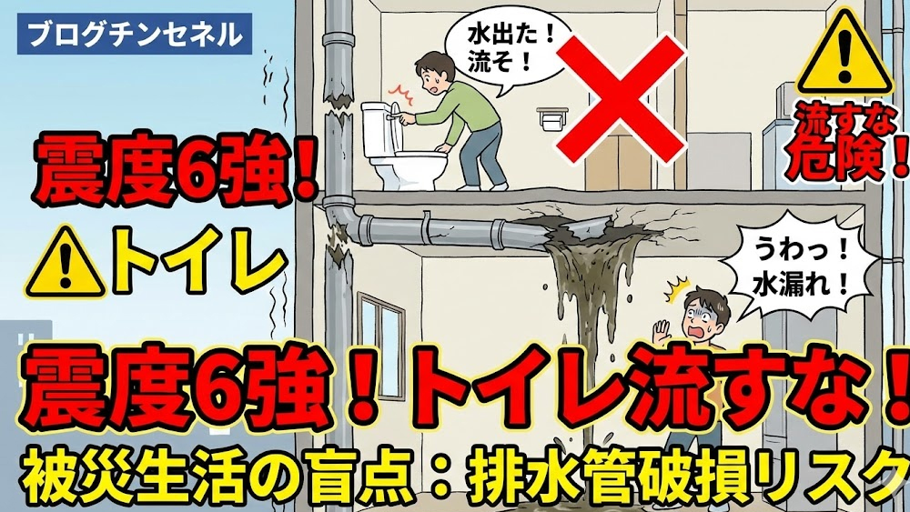 マンションで被災。「水が出たから」とトイレを流した瞬間に起きる悲劇