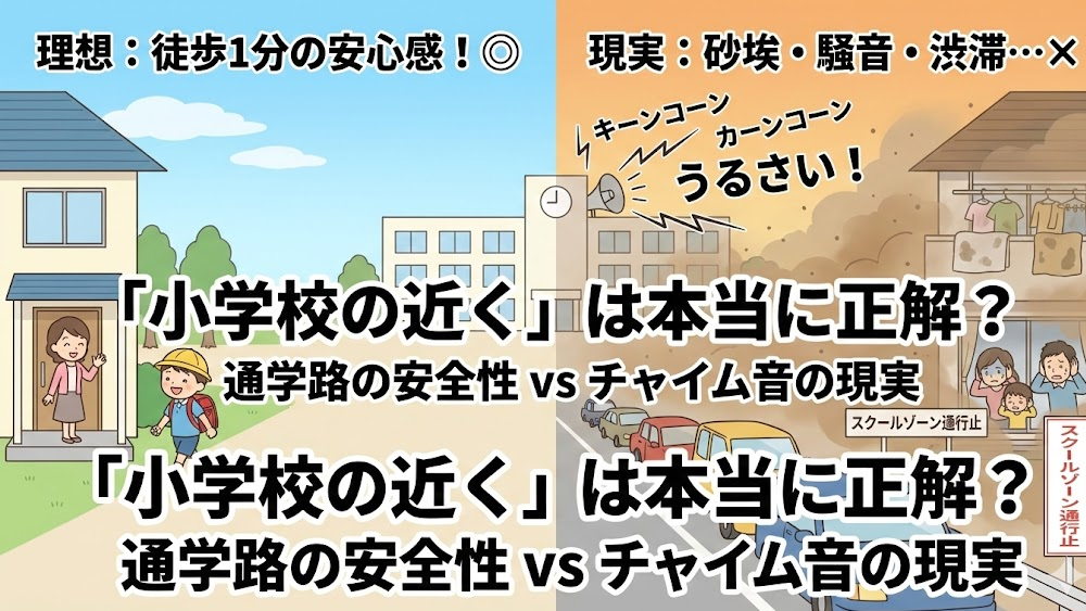 「小学校まで徒歩1分」は本当に理想？土地探しで見落とす騒音と砂埃