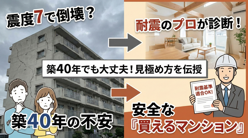 築40年でもあきらめない。地震に強い「買える中古マンション」見極め術（仙台版）
