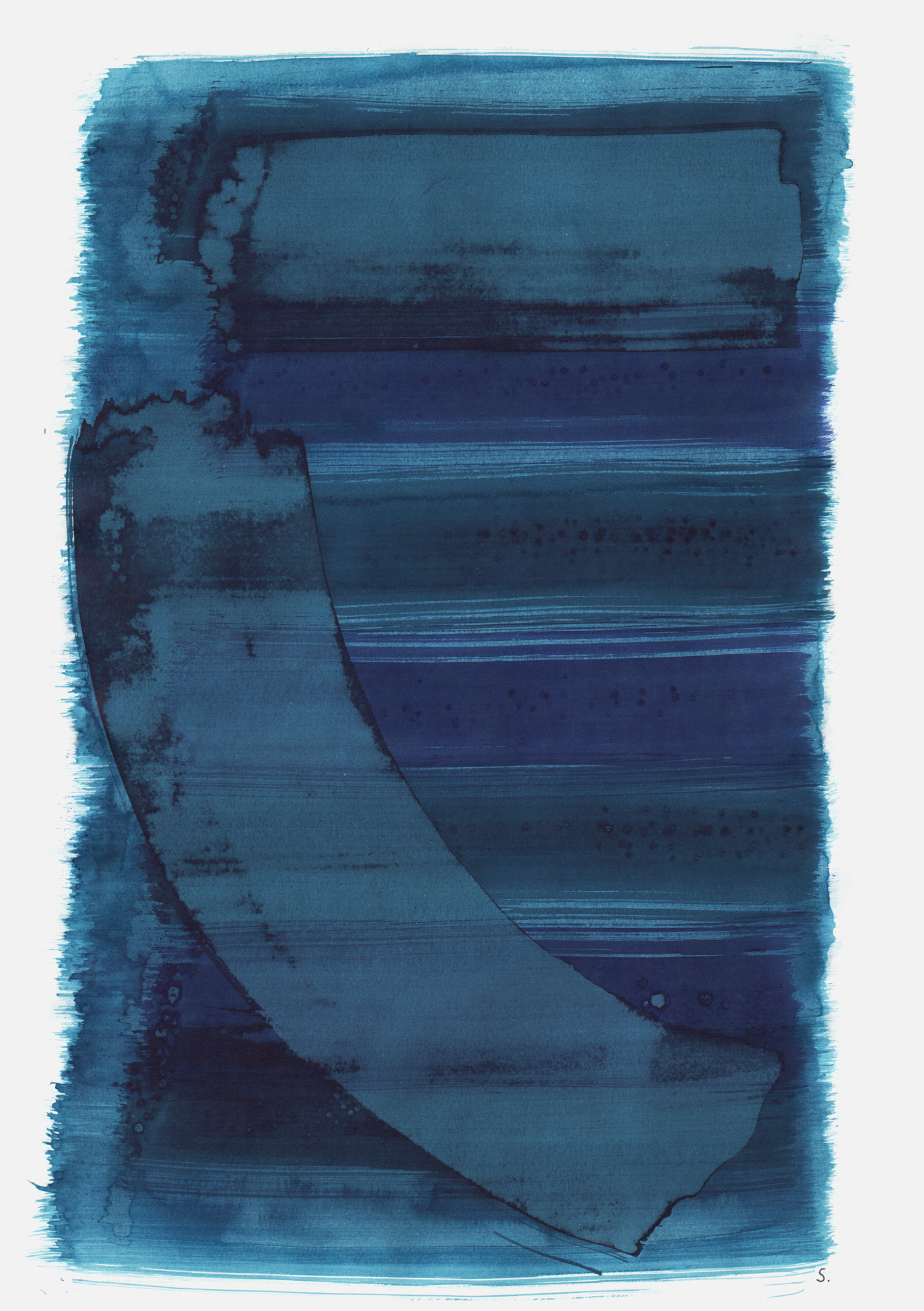 "Schrei. Hanni Magier", 2019, Tusche auf Papier, 48 x 36cm; ©: Konstanze Sailer [Magier, Hanni; * 21.11.1931 in Berlin; deportiert aus Berlin; † 15.05.1942 in Kulmhof/Chelmno]