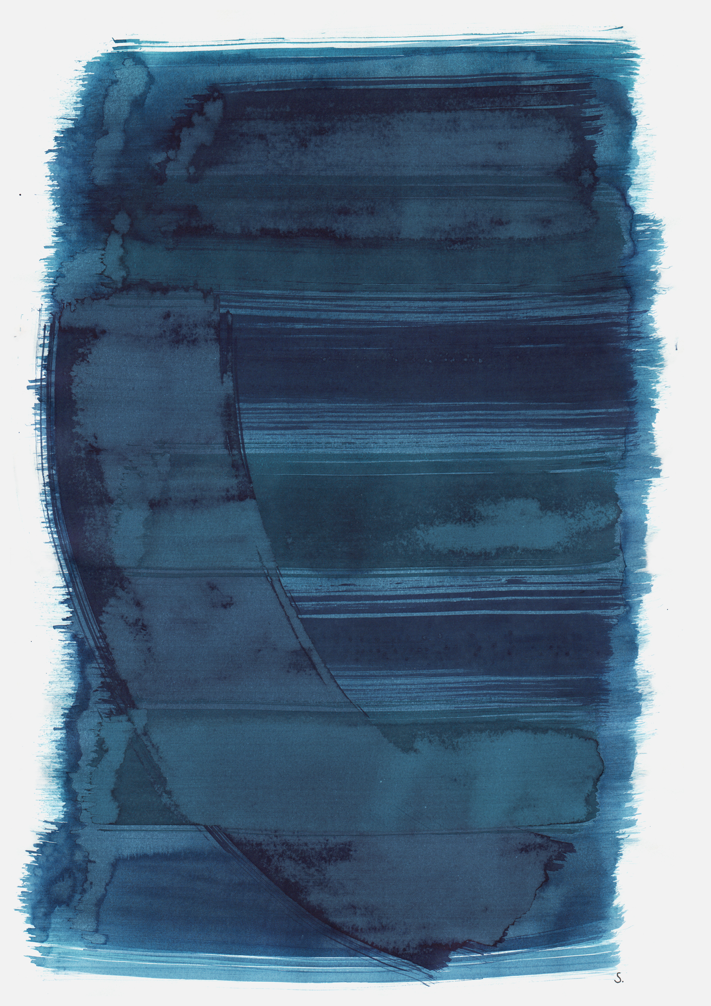 "Schrei. Judis Rubin", 2019, Tusche auf Papier, 48 x 36cm; ©: Konstanze Sailer [Rubin, Judis; * 18.02.1939 in Mannheim; deportiert aus Berlin; † nach dem 09.12.1942 in Auschwitz]