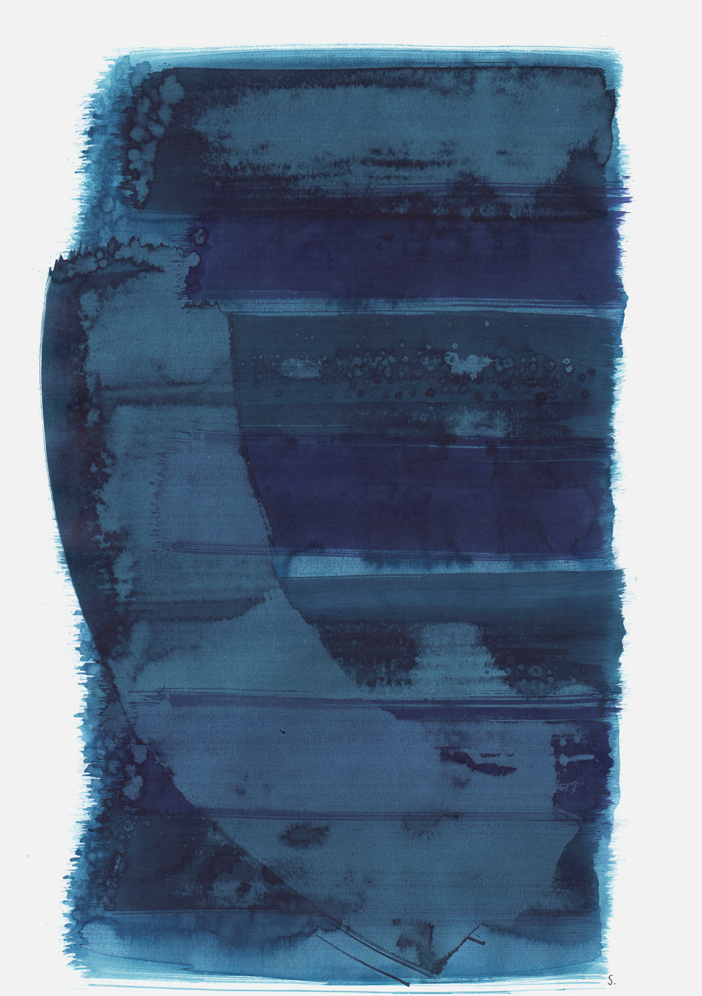 "Schrei. Lili Perlstein", 2019, Tusche auf Papier, 48 x 36cm; ©: Konstanze Sailer [Perlstein, Lili; * 13.09.1929 in Hamburg; deportiert aus Gelsenkirchen; † nach dem 02.03.1943 in Auschwitz]