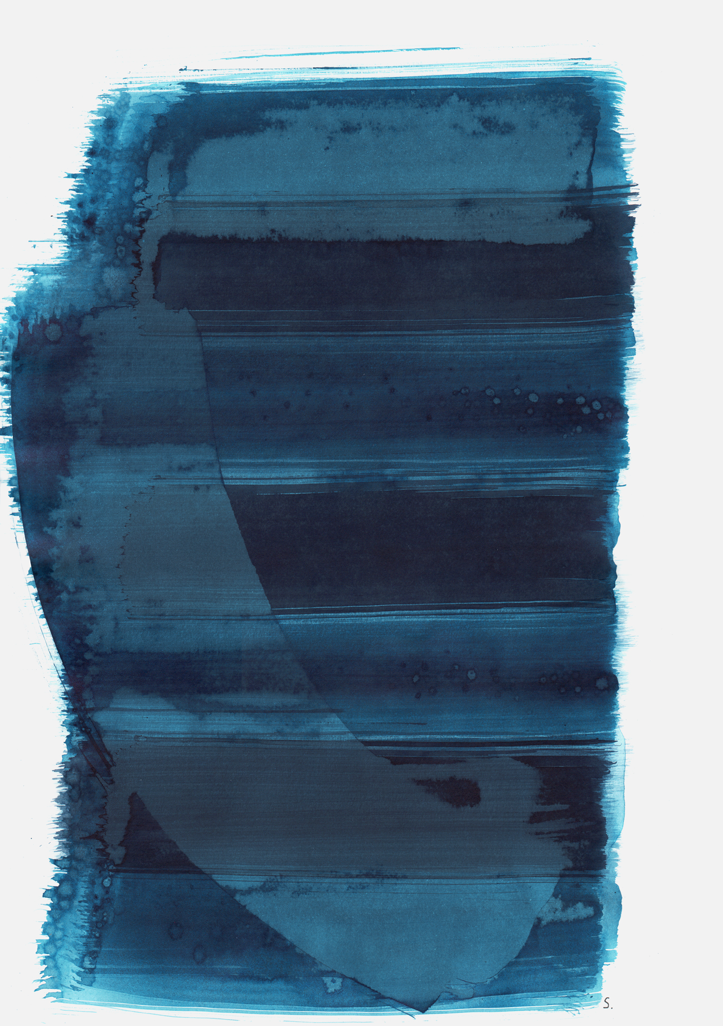 "Schrei. Isidor Frühling", 2019, Tusche auf Papier, 48 x 36cm; ©: Konstanze Sailer [Frühling, Isidor; * 29.06.1931 in Berlin; deportiert aus Berlin; † nach dem 12.03.1943 in Auschwitz]