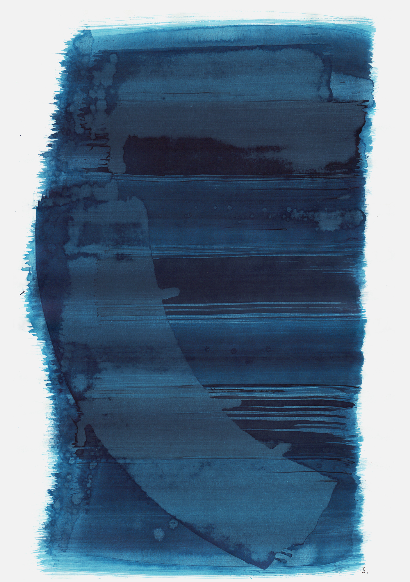 "Aufschrei. Kurt Citroen", 2019, Tusche auf Papier, 48 x 36cm; ©: Konstanze Sailer [Citroen, Kurt; * 03.02.1927 in Berlin; deportiert aus Westerbork (NL); † 13.07.1944 in Auschwitz]