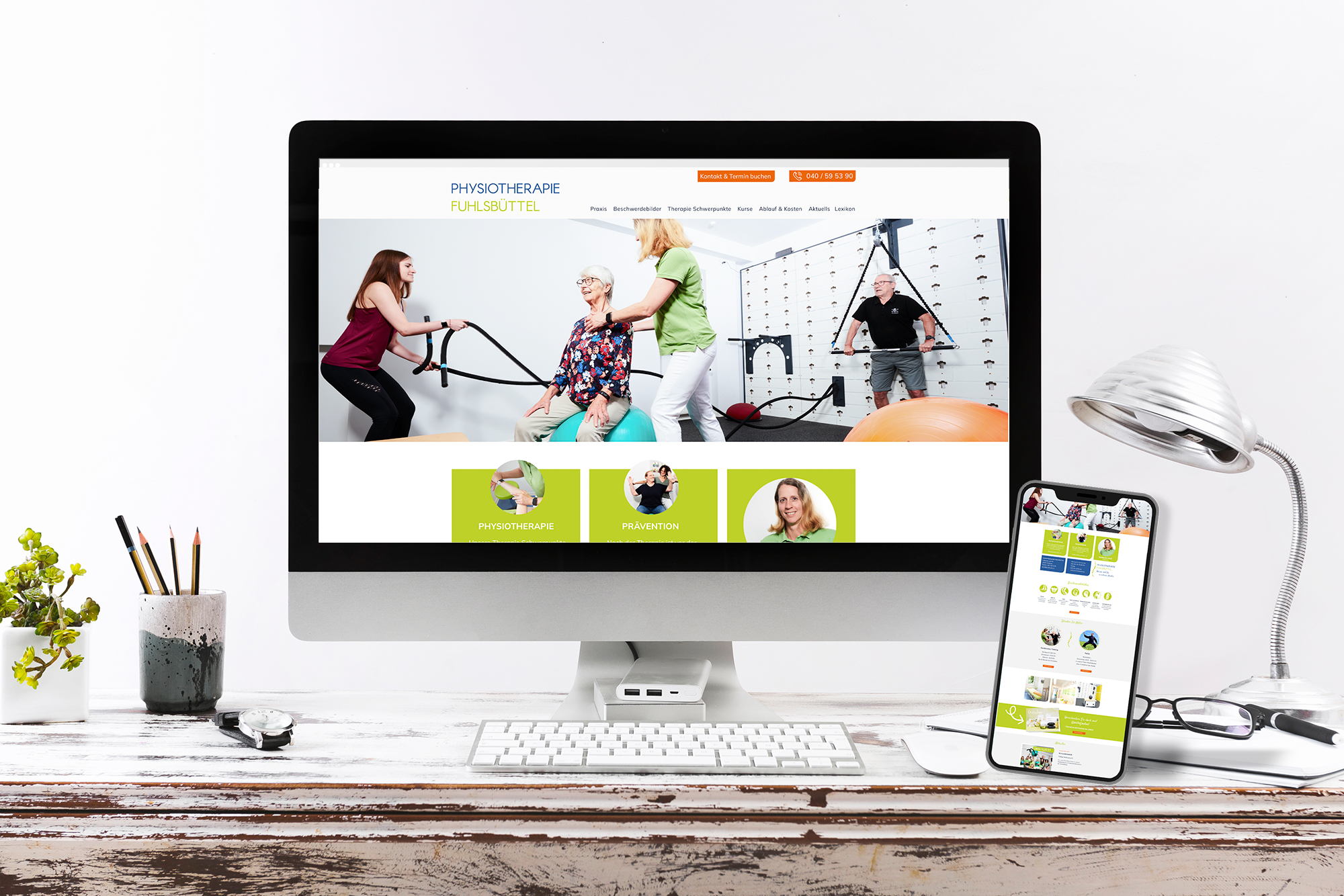 Physiotherapie Fuhlsbütte - Relaunche Webseite - Webpflege - Geschäftsausstattung - Social Media