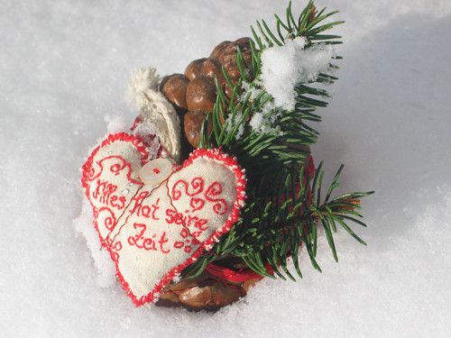 Gesticktes Herz | Weihnachten