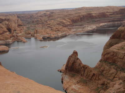 Blick auf den Lake Powell am Ende der HITRR