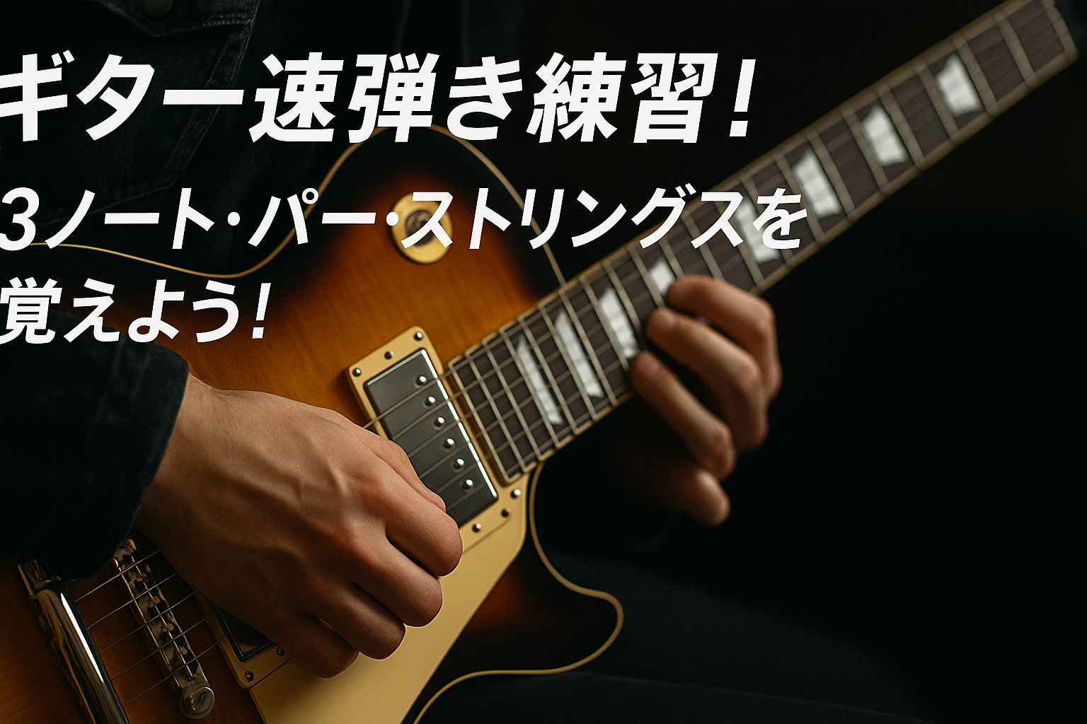 【ギター速弾き練習#1】3ノートパーストリングスとは？ギター速弾きに役立つ練習方法と覚え方を解説